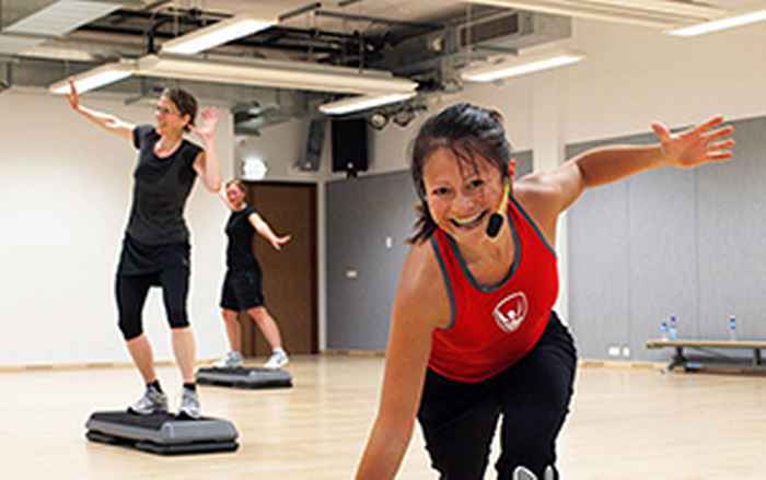 Group fitness activities at the USC
