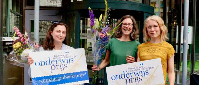 Marie-Aude Baronian (winnaar Publieksprijs) en Feike Dietz en Marrigje Paijmans (winnaars juryprijs)