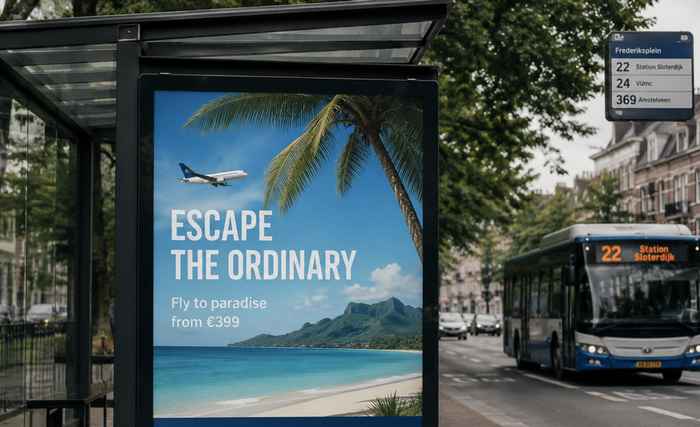 Air travel advertising