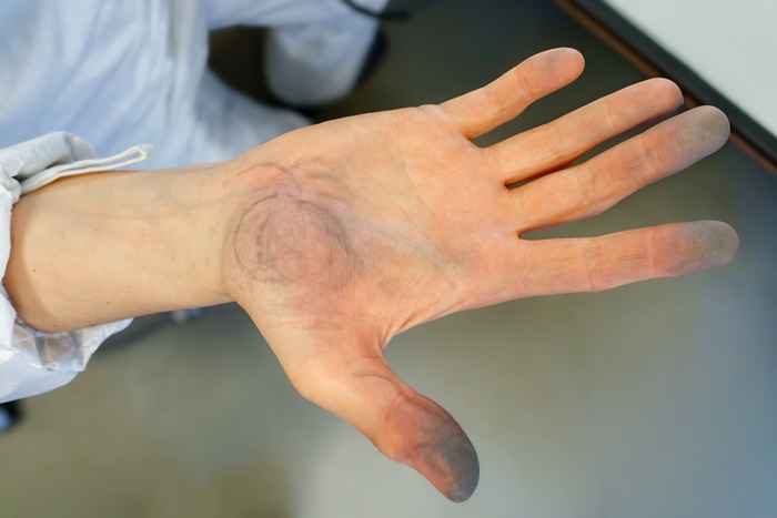 Flitspoeder op hand (foto: NFI)